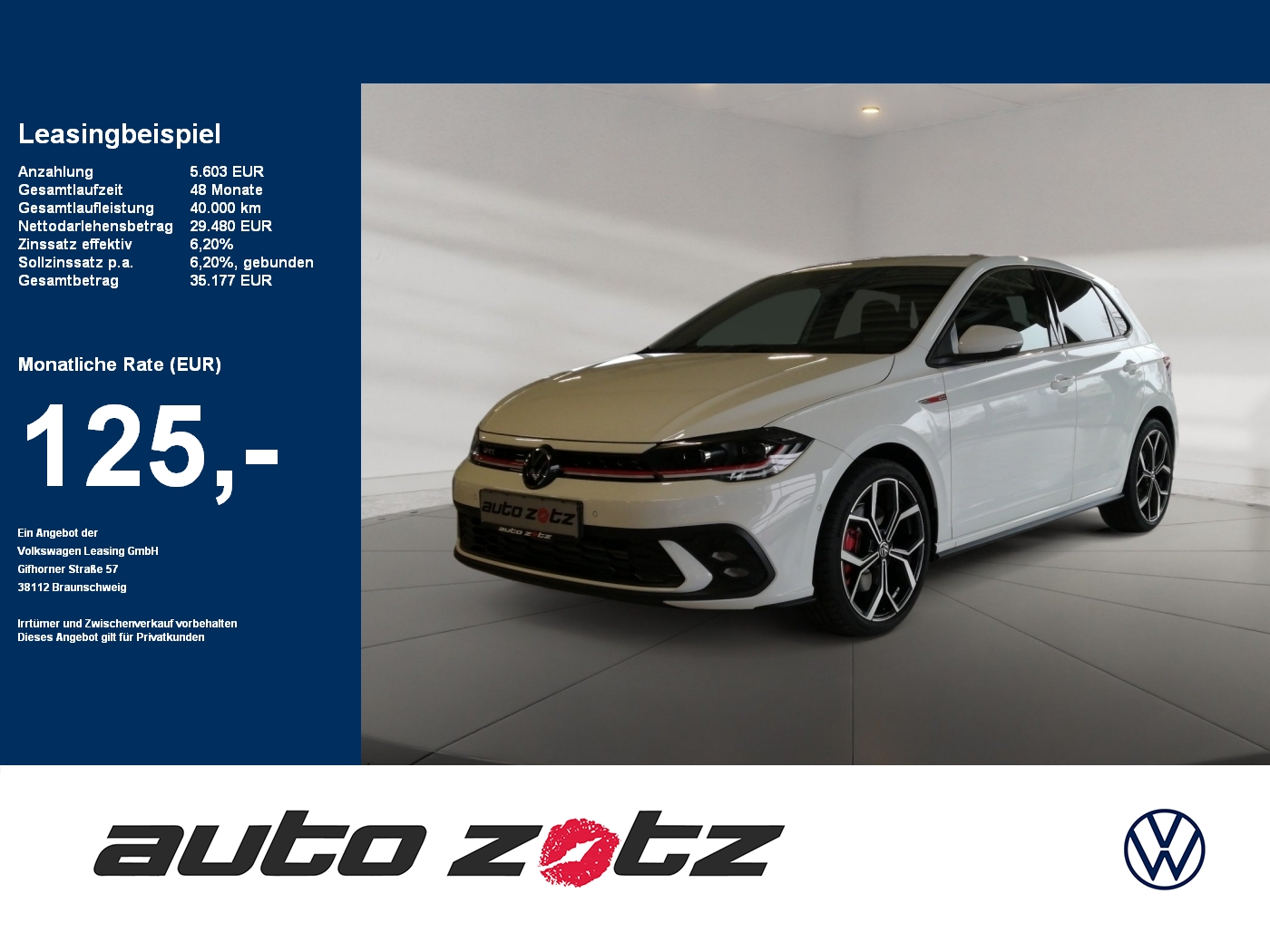 Polo GTI 2.0 l TSI OPF DSG Kam.,PDC,ACC