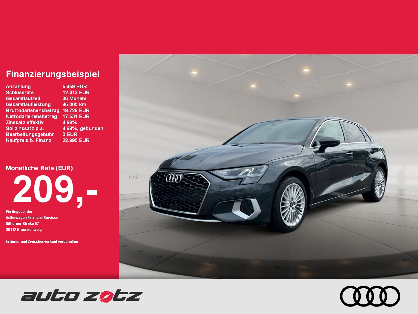 A3 Sportback Advanced 35 TFSI ,PDC,Virtual,Kam.