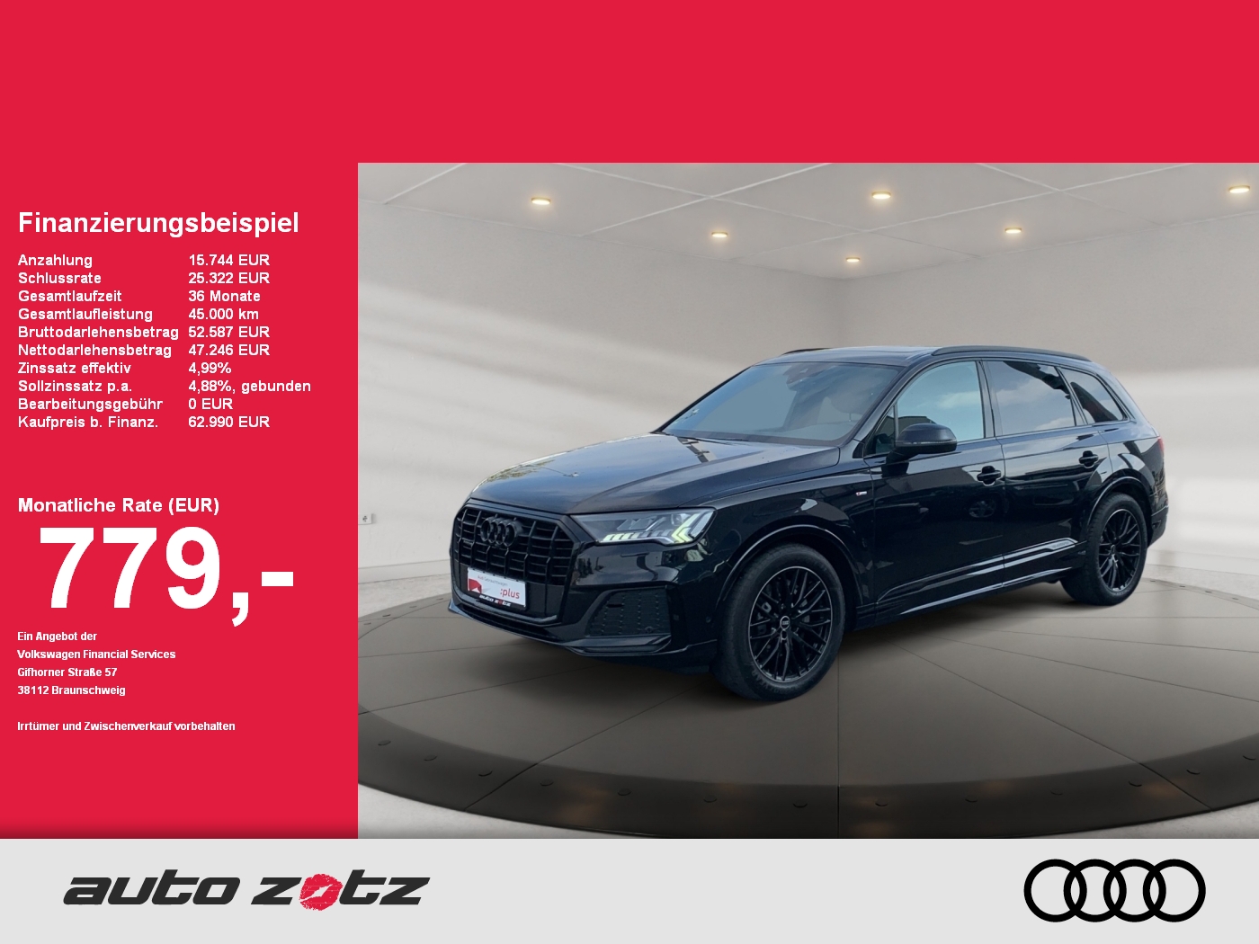 Q7 S line 50TDI quattro tiptronic ,Luft,PANO,PDC