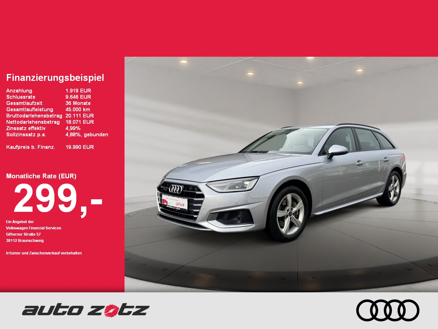 A4 Avant advanced 40 TDI quattro S tronic PDC,LM