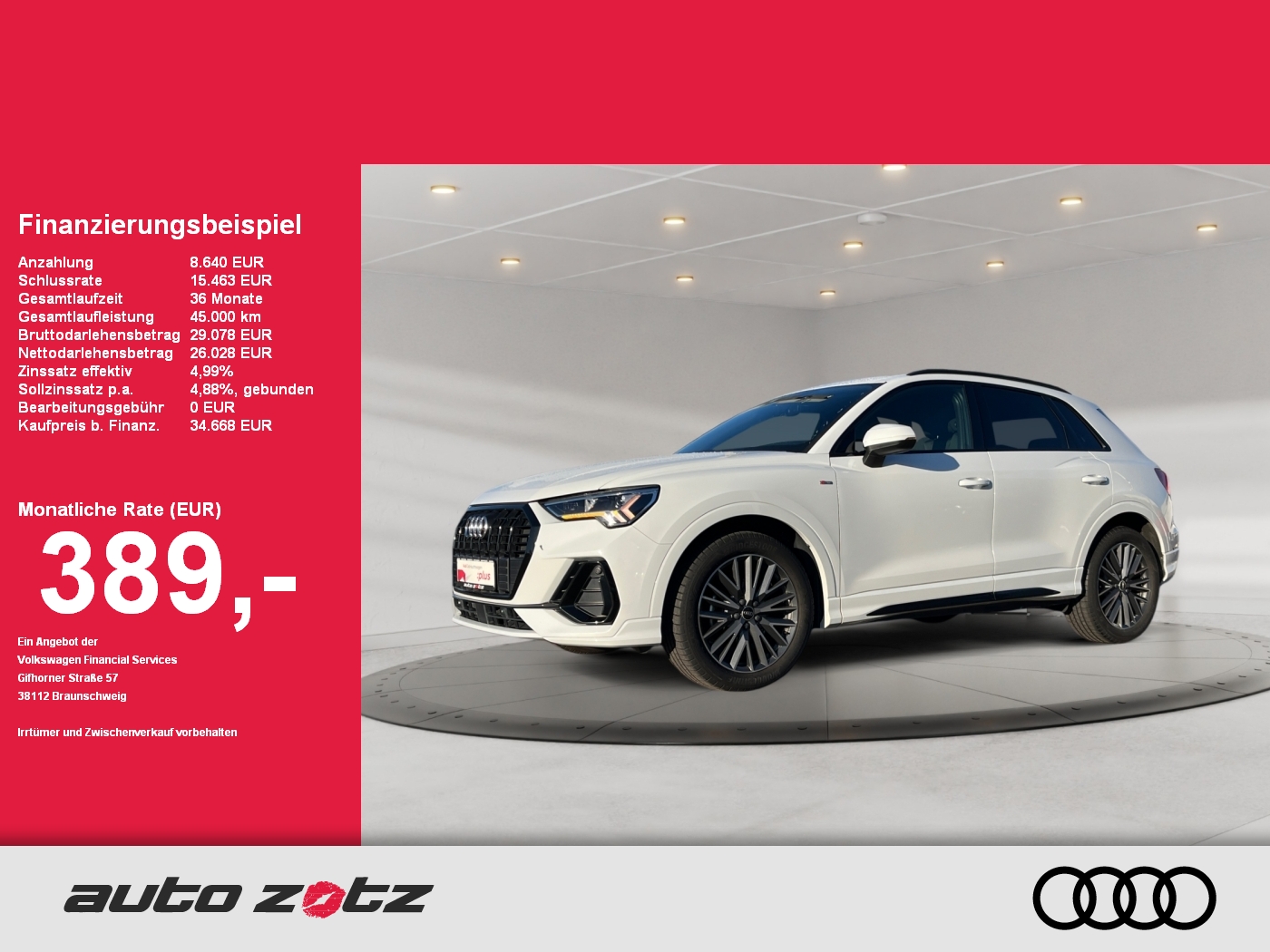 Q3 S line 35 TFSI S tronic ,PDC,Virtual,Kam.,ACC