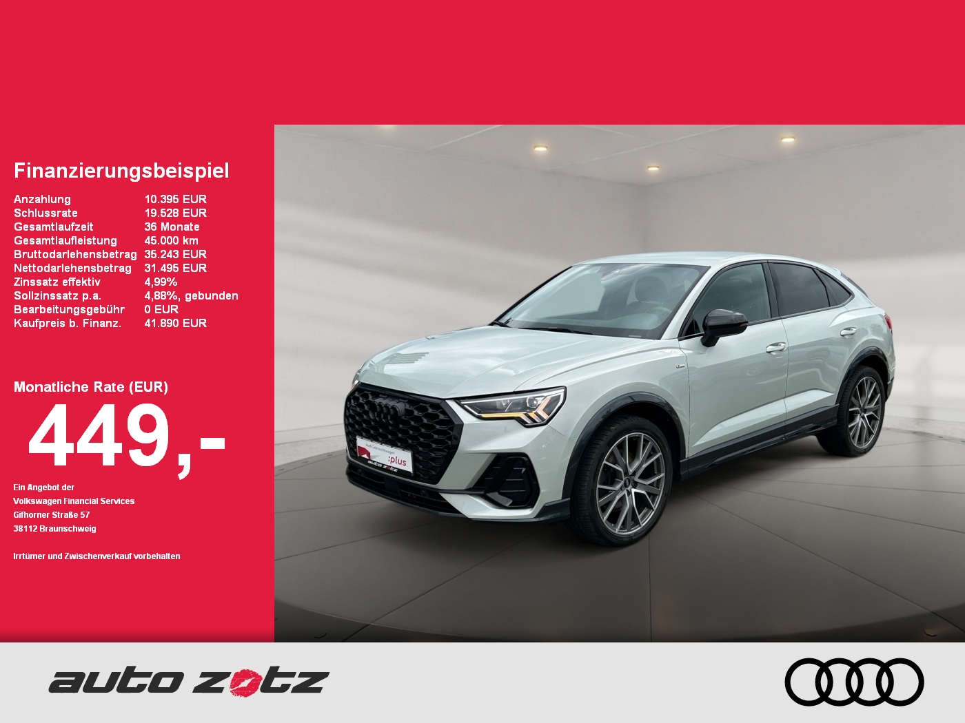 Q3 Sportback S line 40 TDI quattro 200 PS S tronic