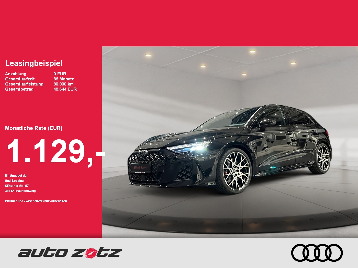 RS 3 Sportback quatto S tronic ,PANO,Virtual