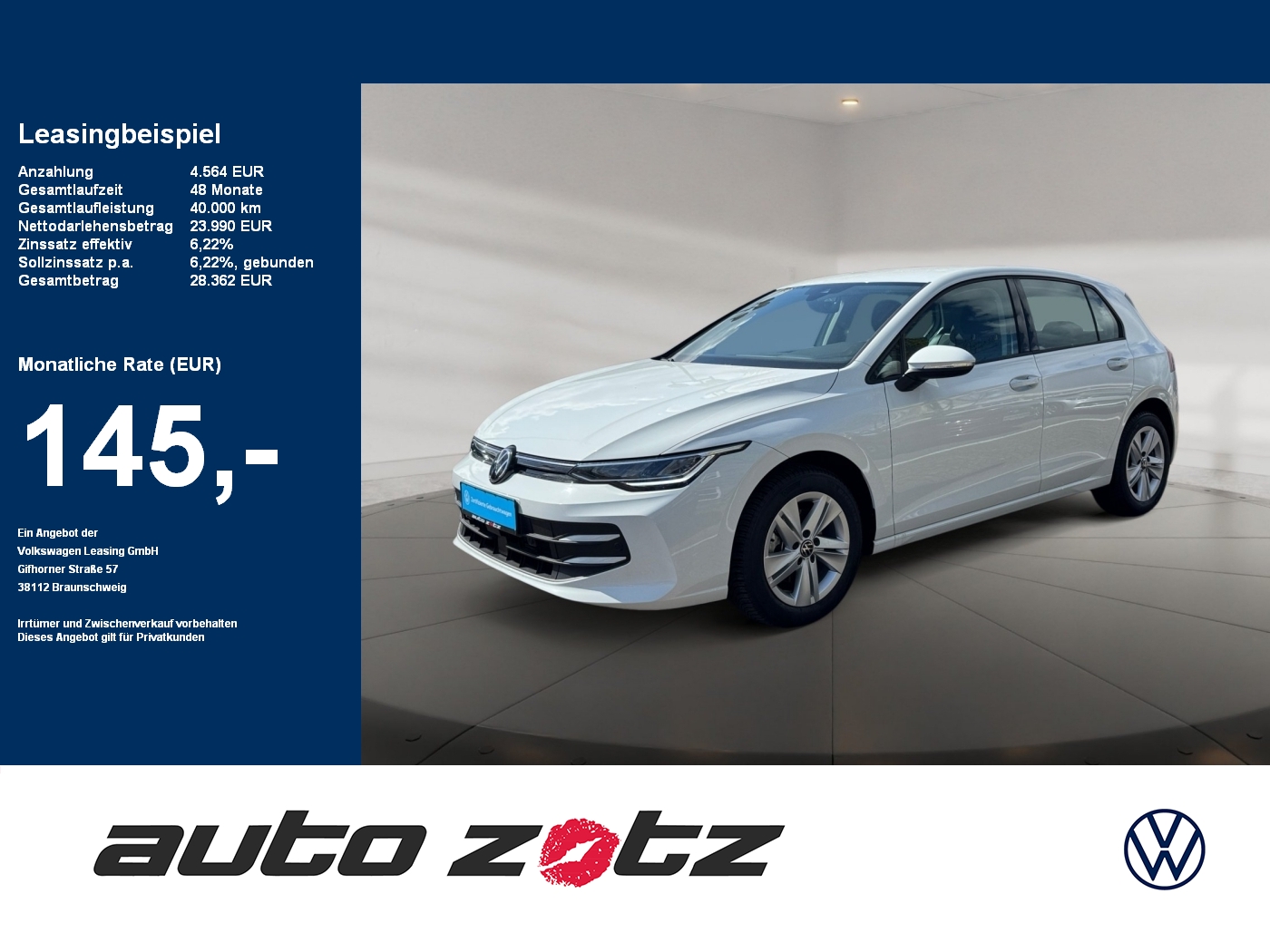 Golf VIII 1.5TSI LIFE Kam.,PDC,Virtual,ACC,LED