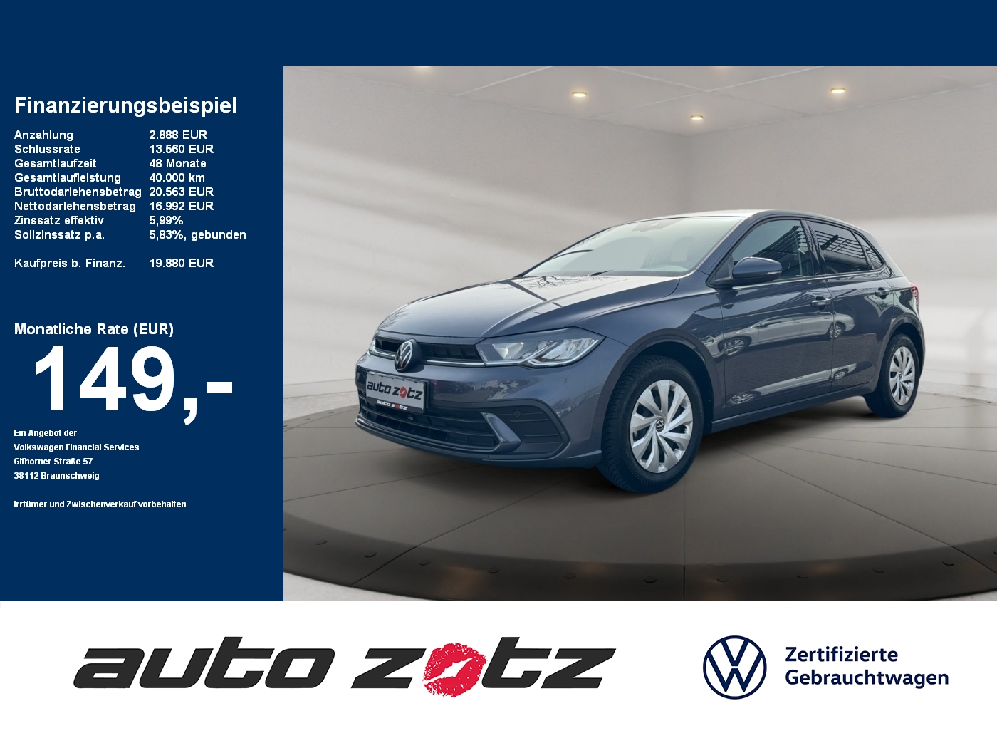 Polo Life 1.0 TSI PDC,Virtual,ACC,LED,Navi,SHZ