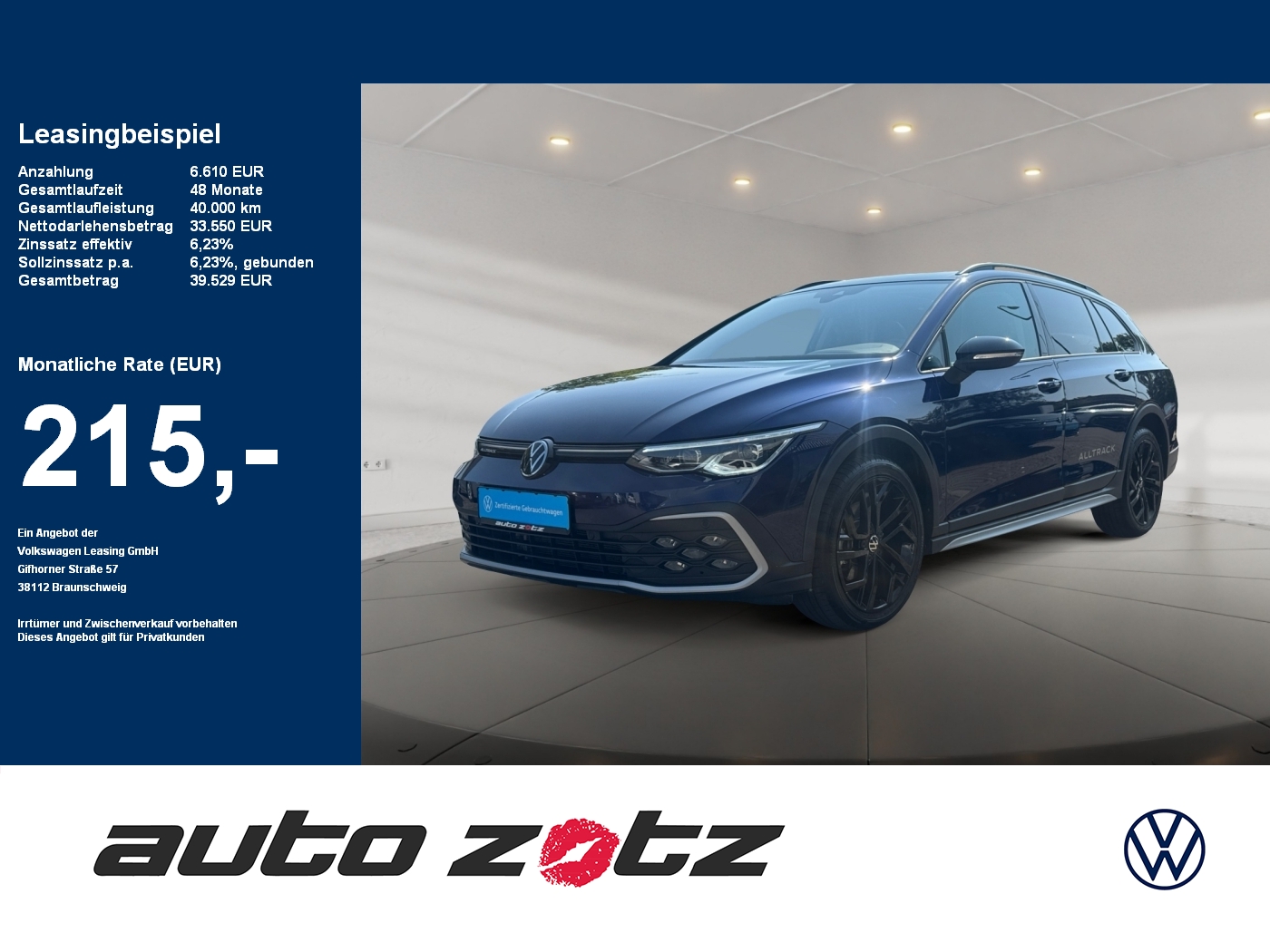 Golf Variant ALLTRAK Kam.,PANO,PDC,Virtual,